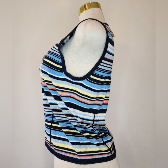 Liz Claiborne Colorful Striped Knit Tank Top NWT - Picture 3 of 8